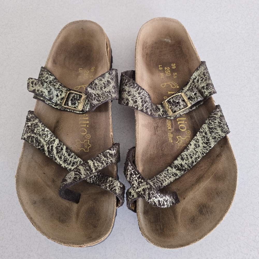 Papillio By Birkenstock Animal Print Sandals with Buckle EU 39 Size 8